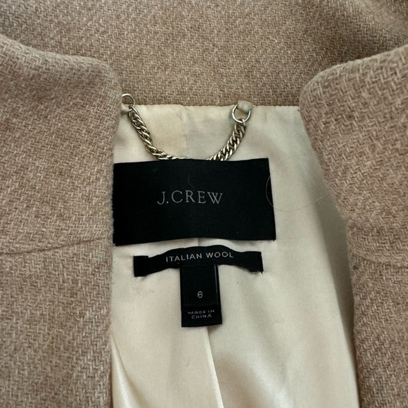 J Crew Stadium Wool Cloth Cocoon Coat sz 6 Camel - Picture 6 of 6